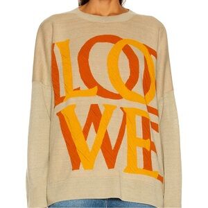 Loewe Love Jacquard Sweater in Sand